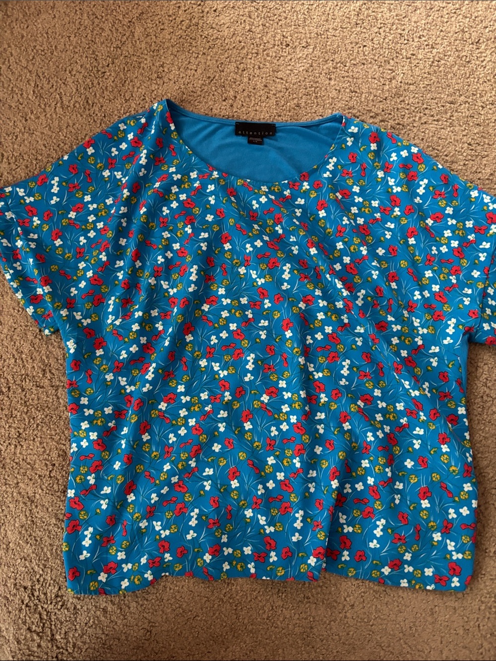 Blue Flowery Top